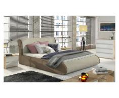 JUSTyou Tessa Lit rembourre Creme | Cappuccino 160x200