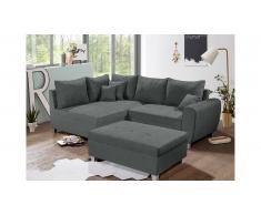 JUSTyou Des Moines Canapé d'angle Anthracite