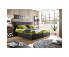 JUSTyou Concord Lit boxspring 160x200 cm Noir Vert