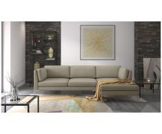 JUSTyou Siri Canapé d'angle Gris Velours