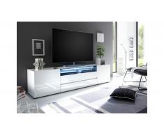 JUSTyou Mathilda II Meuble TV Blanc brillant