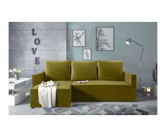 JUSTyou Kaori Canape d'angle Jaune Velours