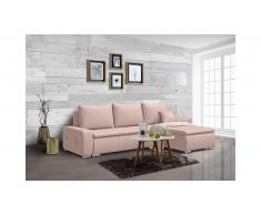 JUSTyou Edolie Canapé Velours Rose