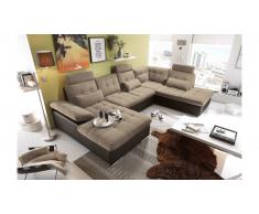 JUSTyou Mississippi Canapé d'angle Marron