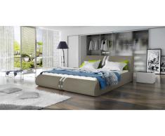 JUSTyou Maipo Lit rembourré Taupe 160x200