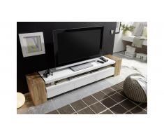 JUSTyou Gloria Meuble TV Blanc mat | Chene sauvage