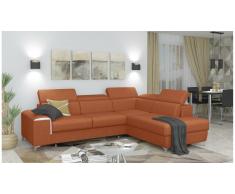 JUSTyou Caio Canapé d'angle Orange Velours