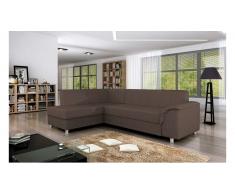 JUSTyou BARDOT Canapé d'angle Brun Angle gauche