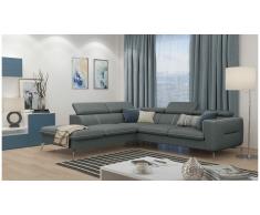JUSTyou Diogo Canapé d'angle Gris Cuir synthétique