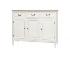 JUSTyou Ravenna Commode Peuplier Blanc Marron