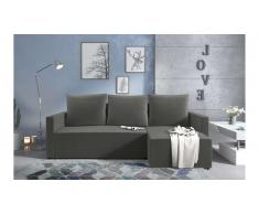 JUSTyou Kaori Canape d'angle Gris Velours