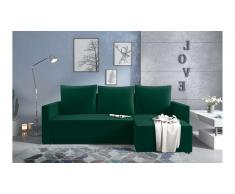 JUSTyou Kaori Canape d'angle Vert Velours