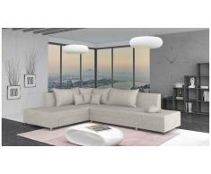 JUSTyou Livia Canapé d'angle Beige Velours