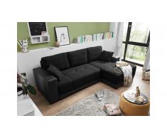 JUSTyou Alabama Canapé d'angle Noir