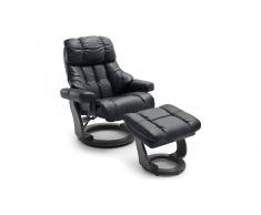 JUSTyou Carnegie XXL Fauteuil Noir Noir