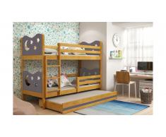 JUSTyou Ola+lit supplémentaire Lit Aulne Anthracite