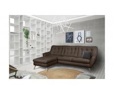 JUSTyou Genise Canapé d'angle Velours Marron