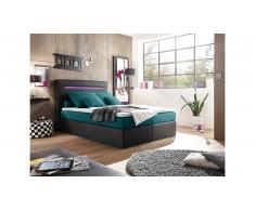 JUSTyou Concord Lit boxspring 140x200 Noir Turquoise