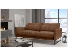 JUSTyou Ezio Canapé simple Cuir véritable Orange