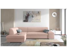 JUSTyou Piave Canapé d'angle Rose Tissu structure