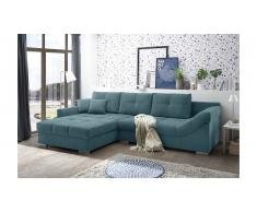 JUSTyou Colorado Canapé d'angle Bleu