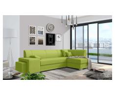 JUSTyou Idella Canapé Velours Citron vert