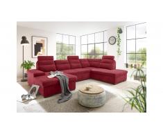 JUSTyou Santa Clarita Canapé panoramique Rouge