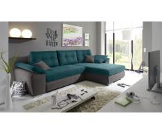 JUSTyou Kentucky Canapé d'angle Gris Bleu