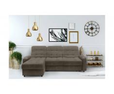 JUSTyou Adrien Canapé d'angle sans Taupe