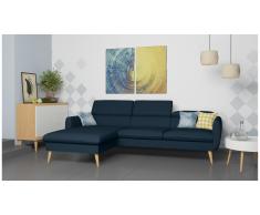 JUSTyou Nuno Canapé d'angle Bleu Cuir synthétique