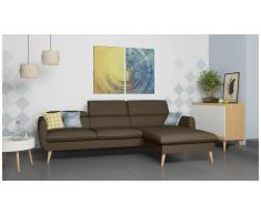 JUSTyou Nuno Canapé d'angle Marron Cuir synthétique