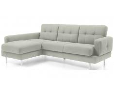 JUSTyou Chayma Canapé d'angle Velours Gris