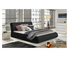 JUSTyou Tessa Lit rembourre Anthracite | Noir 180x200