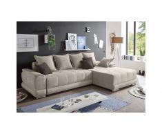 JUSTyou Denver Canapé d'angle Beige Marron
