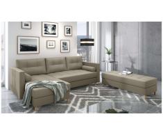 JUSTyou Kaito Canape d'angle Marron Cuir synthetique