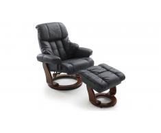 JUSTyou Carnegie Fauteuil Noir Noyer