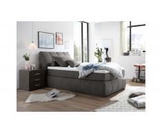 JUSTyou Pierre Lit boxspring Velours 140x200 cm Marron