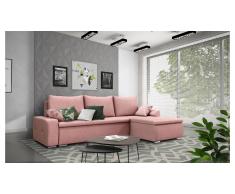 JUSTyou Claribel Canapé Velours Rose