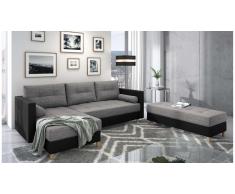 JUSTyou Kaito Canape d'angle Gris Cuir synthetique