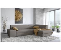 JUSTyou Panaro Canapé d'angle Gris Tissu structure