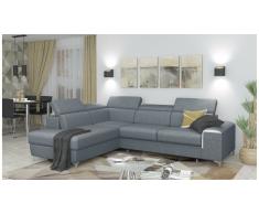 JUSTyou Caio Canapé d'angle Gris Velours