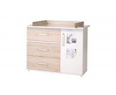 JUSTyou Vidar Table a langer Blanc Chene Sanremo