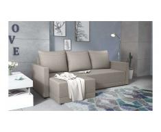 JUSTyou Tanita Canape d'angle Beige Tissu structure