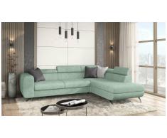 JUSTyou Corina Canapé d'angle Vert Velours