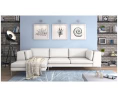 JUSTyou Remi Canapé d'angle Blanc Gauche