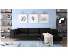 JUSTyou Remi Canapé d'angle Noir Droite