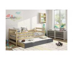 JUSTyou Jerry Lit fonctionnel Pin Anthracite 80x185 cm