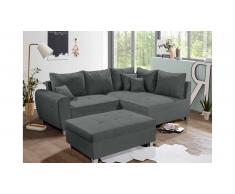 JUSTyou Des Moines Canapé d'angle Anthracite