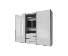 JUSTyou Firgas Armoire a portes coulissantes Blanc