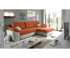 JUSTyou Kentucky Canapé d'angle Argent Orange